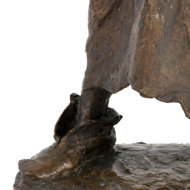 Antique Bronze Youthful Figure Sculpture in Playful Stance For Sale In Greensboro - Image 6 of 8