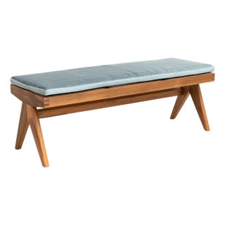 Model 057 Civil Bench with Cushion by Pierre Jeanneret for Cassina For Sale