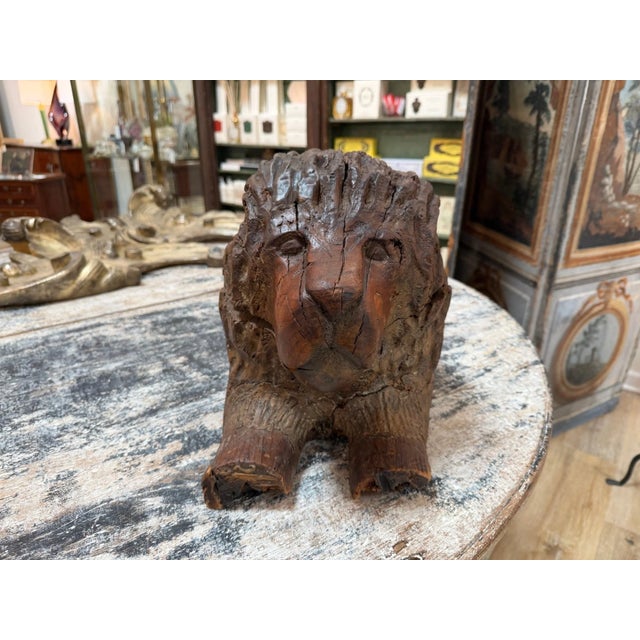 Mid 18th Century Exceptional Carved Baroque Recumbent Lion, C. 1740 For Sale - Image 5 of 5