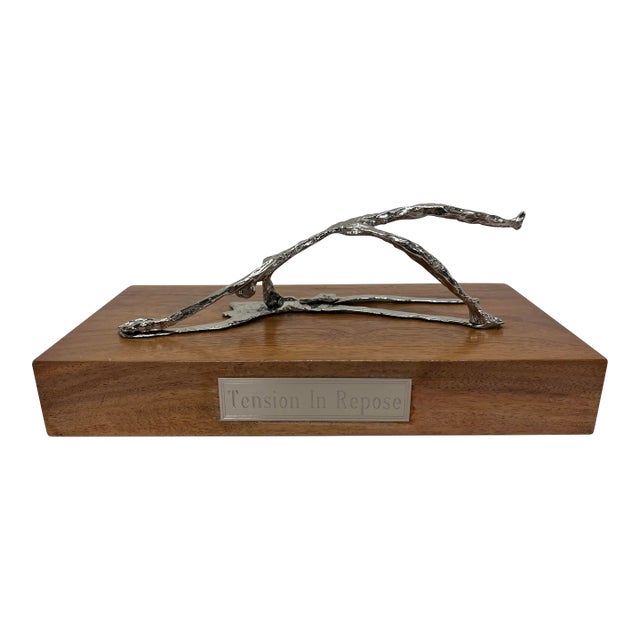 Contemporary Metal Sculpture Titled "Tension in Repose" For Sale