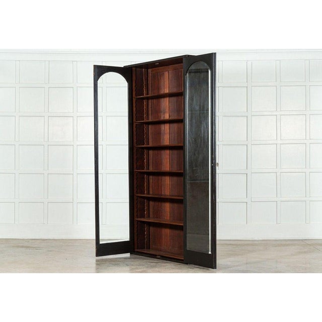 Large English Mahogany Glazed Bookcase, 1890 For Sale - Image 6 of 16