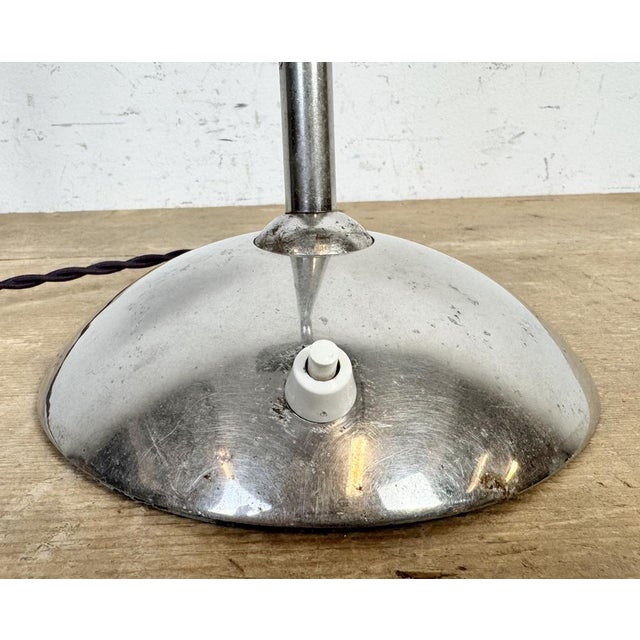 Vintage Green Enamel Banker's Table Lamp, 1950s For Sale - Image 17 of 18