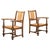 French Oak and Rush Armchairs in the style of Charles Dudouyt, France, 1940, Set of 2 For Sale - Image 11 of 11