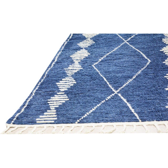 Moroccan Moroccan Hand Knotted Wool Rug, 10'1"x14'2" For Sale - Image 3 of 6