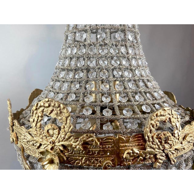1960 French Louis XVI Gilt Bronze Chandeliers - Pair For Sale - Image 14 of 18