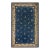 1900s Blue Traditional Floral Deco Antique Peking Chinese Knotted Wool Rug For Sale