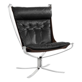 Vintage Highback Falcon Chair by Sigurd Ressell for Vatne Møbler, 1970s For Sale