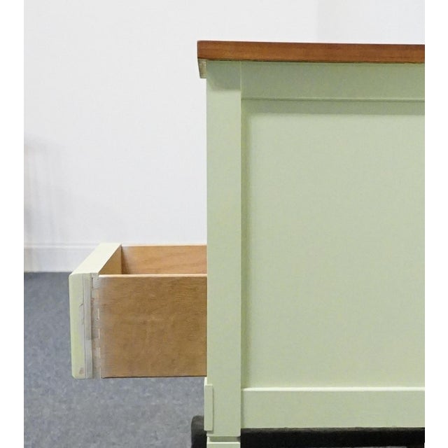 Wood Bassett Furniture Ticino Collection Cream Painted 24" Nightstand W. Solid Cherry Top 238-96-270 For Sale - Image 7 of 10