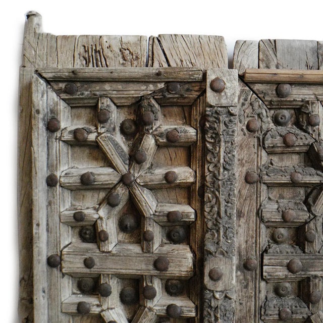 Indian Antique Rajasthan Wood Doors For Sale - Image 3 of 5