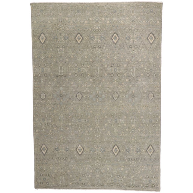 Modern Style Distressed Rug - 09'04 X 13'09 For Sale - Image 9 of 9