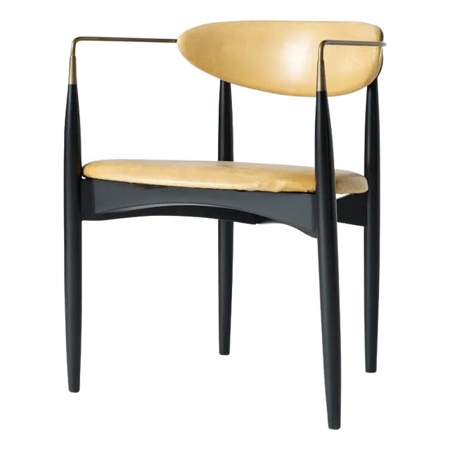 Black & Brass Viscount Chair by Dan Johnson For Sale