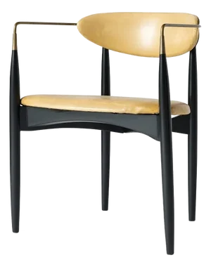 Black & Brass Viscount Chair by Dan Johnson
