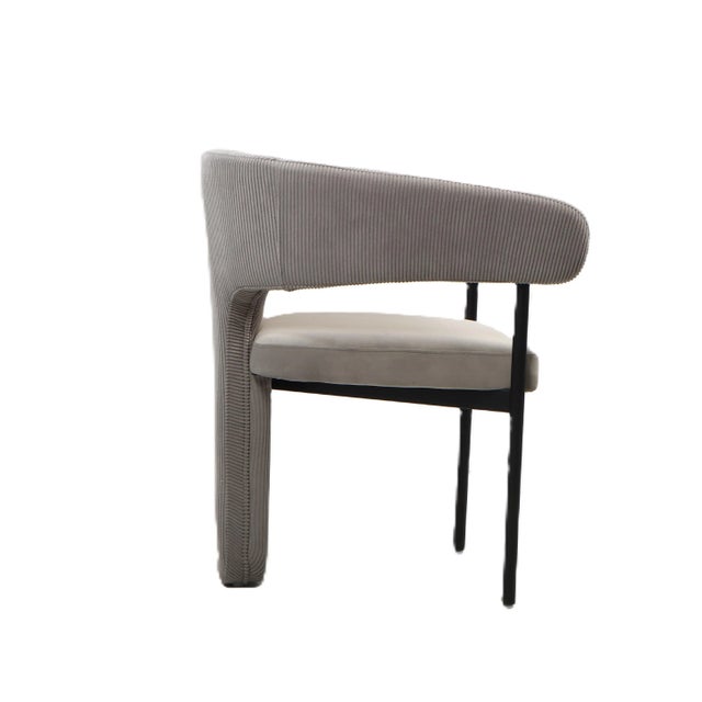 2020s Sabrina Dining Armchair in Gray For Sale - Image 5 of 7
