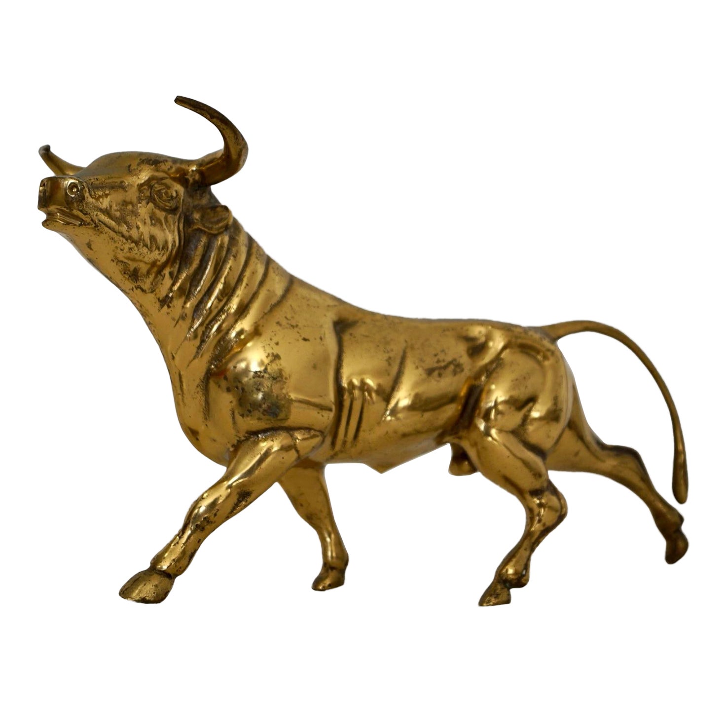 1960's MidCentury Modern Brass Bull Sculpture Chairish