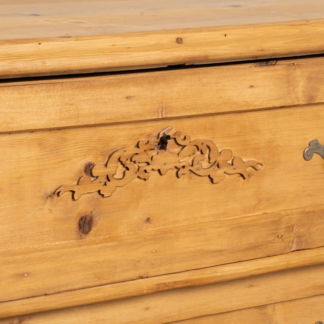 19th Century Romanian Large Pine Chest of Three Drawers For Sale - Image 13 of 18