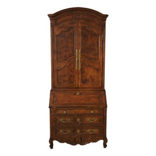 Henredon French Style Walnut Secretary Desk For Sale