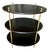 English Campaign Style Oval Wood & Brass 3-Tier Side Table For Sale