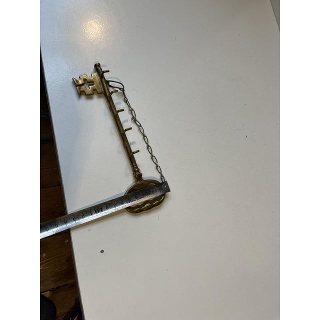 Vintage Wall Key Hanger in Brass, 1960s For Sale - Image 4 of 6