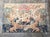 This impressive late 20th-century vintage tapestry measures approximately 7'5" x 5'4" and presents an elaborate medieval-...
