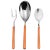 Contemporary Mepra Fantasia 3-Piece Serving Set, Carrot For Sale - Image 3 of 3