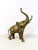 Large Vintage Brass Elephant Sculpture MCM Decor Animal Figurine With Patina For Sale In Tampa - Image 6 of 9