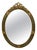 Gustavian Neoclassical Oval Gilt Wood Faceted Wall Mirror, Italy, 1900s For Sale