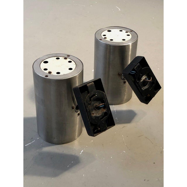 Mid-Century Modern Metal Sconces attributed to R.J. Caillette for Parscot, France, 1950s, Set of 2 For Sale - Image 3 of 7