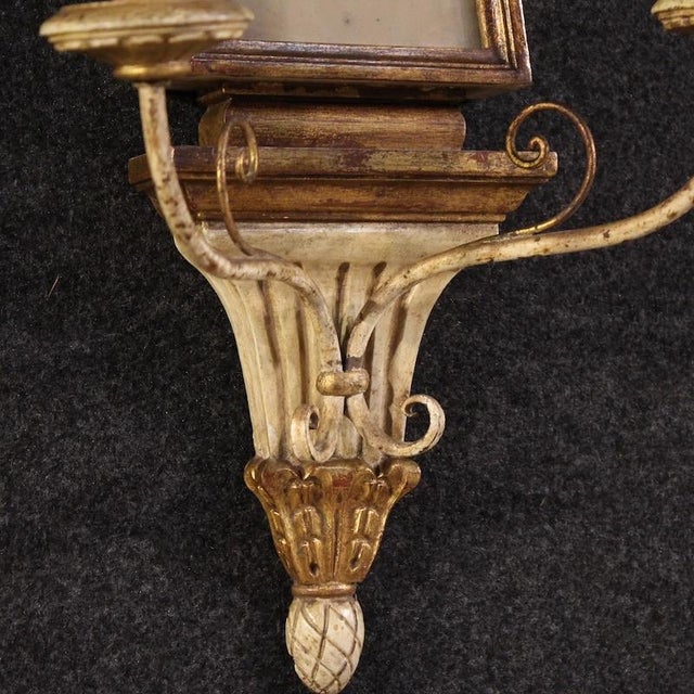 Italian Louis XVI Style Wall Lamps, 1950, Set of 2 For Sale - Image 4 of 13