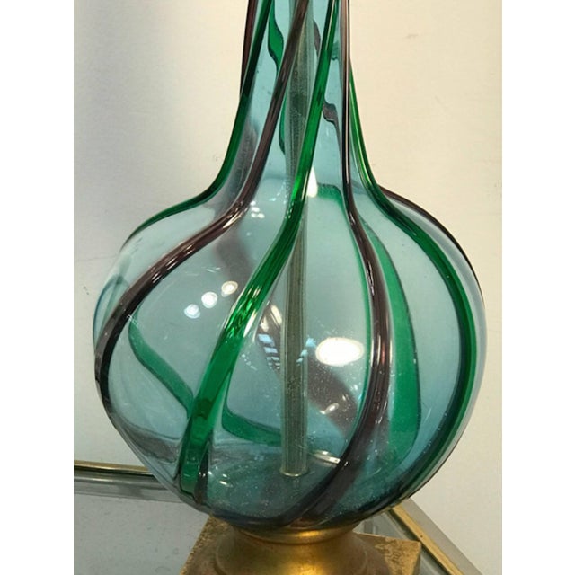 Modern Modern Tricolor Twist Murano Lamps - a Pair For Sale - Image 3 of 5