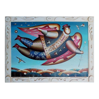 Anton Arkhipov Floating Angel Original Painting Artwork Art Listed Artist Frame For Sale