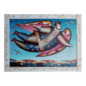 Anton Arkhipov Floating Angel Original Painting Artwork Art Listed Artist Frame