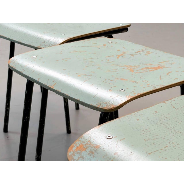 Vintage Kelko Table Set with Four Stools, Switzerland, 1960s, Set of 5 For Sale - Image 18 of 18