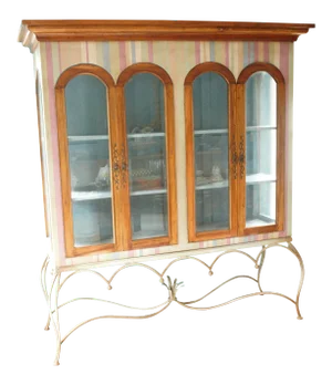 Painted Mahogany Curio Cabinet