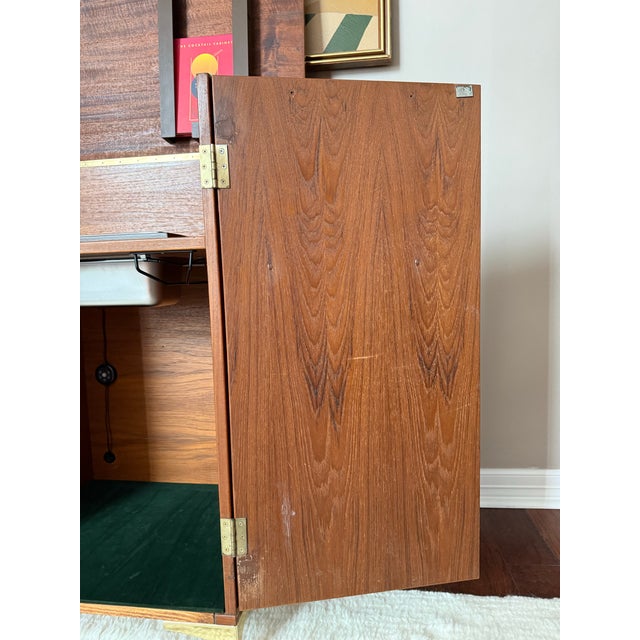 Vintage 1970s MCM Teak Wood Converted Bar Cabinet For Sale - Image 11 of 12