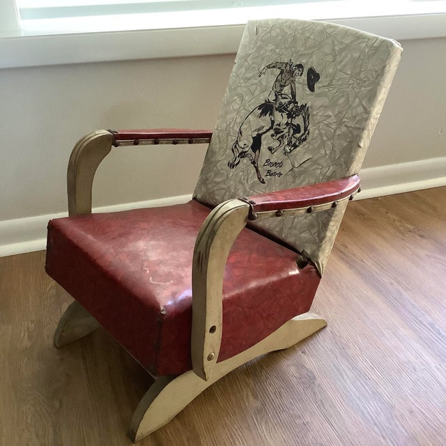1940s Vintage Bronco Buster Childs Chair For Sale - Image 5 of 13