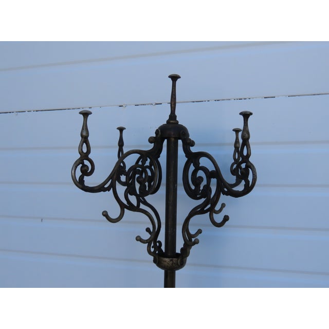 Victorian Late 1800s Tall Coat Hat Rack Umbrella Stand 6629 For Sale - Image 4 of 18