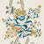 Schumacher SAMPLE - Schumacher Sylvain Floral Stripe Wallpaper In Teal For Sale - Image 4 of 5