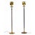 1960s Pair of Art Deco Regency Greek Key Brass Chalice Stiffel Torchiere Floor Lamps Set For Sale - Image 5 of 13