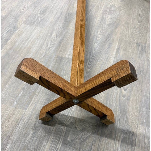 Early 20th Century Antique Arts and Crafts Mission Quarter Sawn Oak Hall Tree Coat Rack For Sale - Image 5 of 7