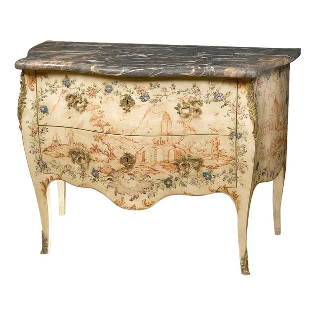 Louis XV Genoese Painted Chest of Drawers For Sale