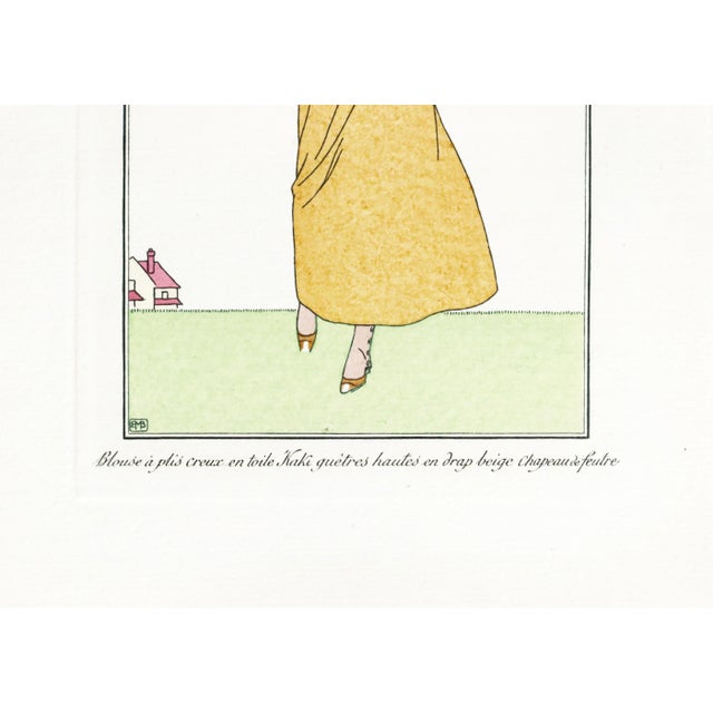 Art Deco 1913 Original French Art Deco Poster, Costumes Parisiens: Lady Golfer For Sale - Image 3 of 4