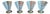 Art Deco Liqueur Glasses from Gistl KG, 1930s, Set of 4 For Sale