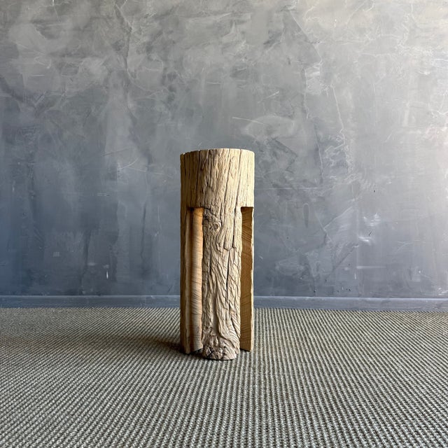 Late 20th Century Kona Stump Elm Wood Side Table #E79 For Sale - Image 4 of 8