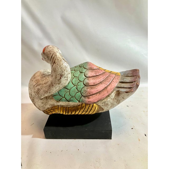 Goose Carving Whimsical & Colorful For Sale - Image 4 of 11
