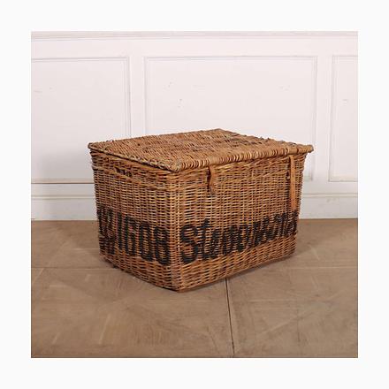 English Wicker Log Basket, 1890s For Sale - Image 10 of 10