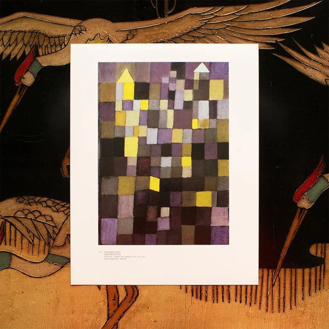 Contemporary 1989 After Paul Klee "Architecture", Full-Color Print From France For Sale - Image 3 of 8