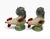 Vintage Hand-Painted Lusterware Ceramic Rooster Figurines From Brazil - A Pair For Sale - Image 12 of 12