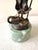 Art Deco Bronze Statue of Lady Justice Signed by Artist Alois Mayer and Mounted on a Green Marble Base. For Sale - Image 4 of 6