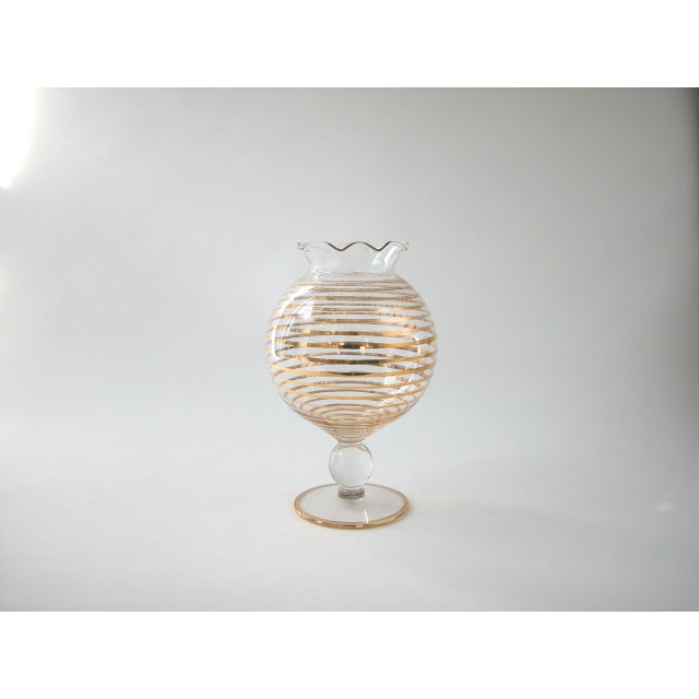 Vintage Gold Band Vase Chairish