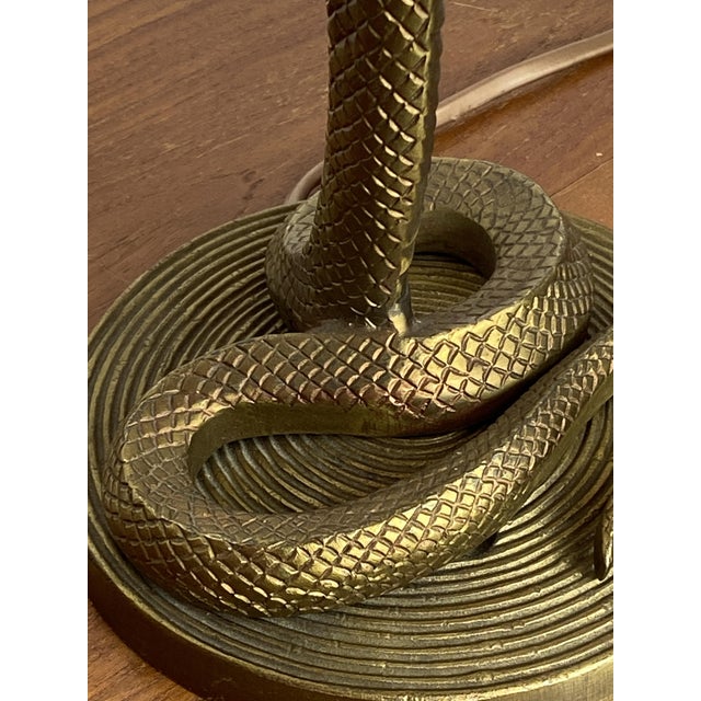Vintage Bronze Cobra Lamp, 1970s For Sale - Image 14 of 18